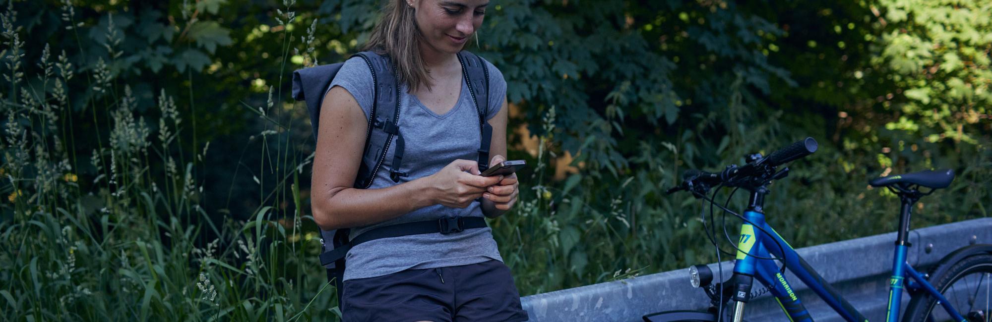 SP Connect Handyhalterung an einem Mountainbike