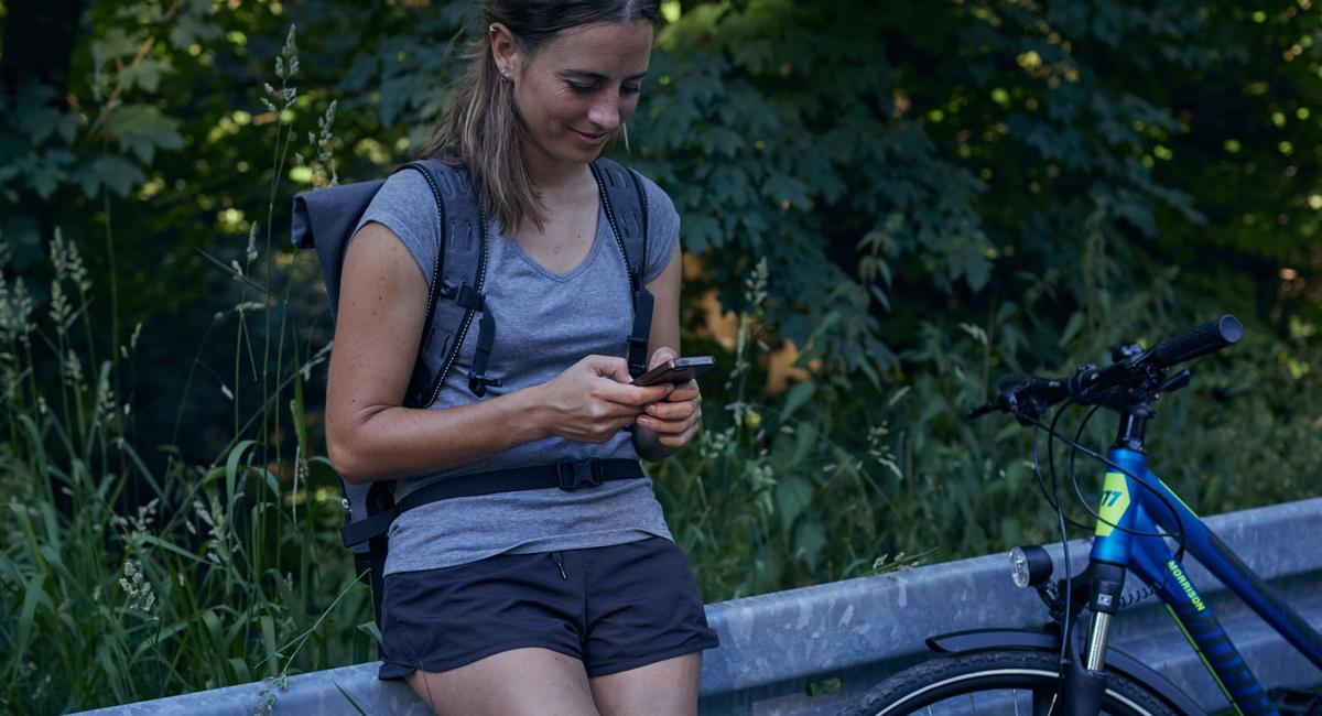 SP Connect Handyhalterung an einem Mountainbike